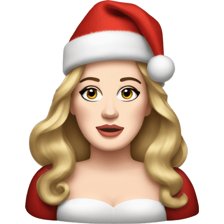 Singer adele with chrismas hat emoji