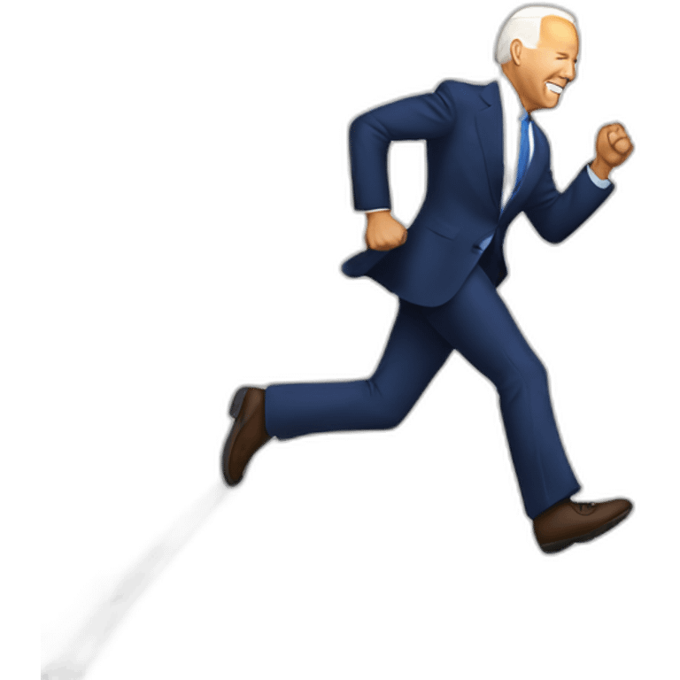 Joe Biden running to bathroom emoji