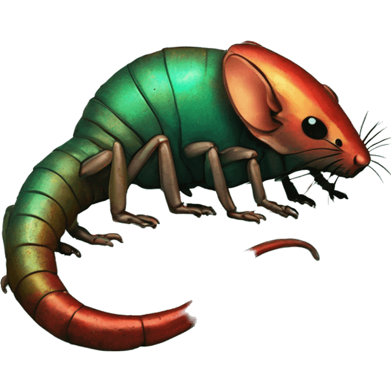 Black red gold green cyan rusty grunge effect scratched patina rat mouse scorpion tail stinger  emoji