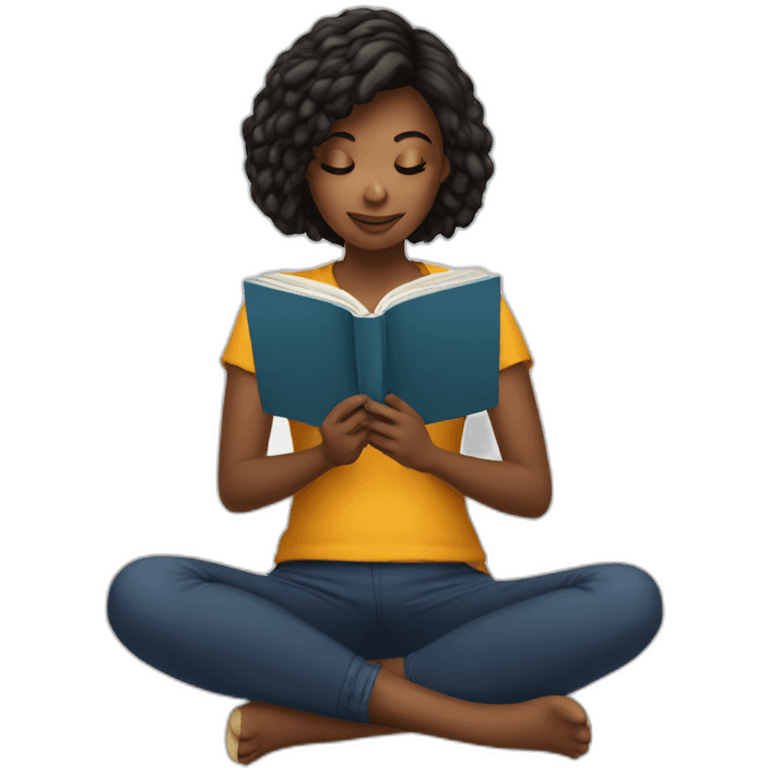 girl-reading-book emoji