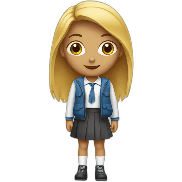 Schoolgirl wearing skirt emoji