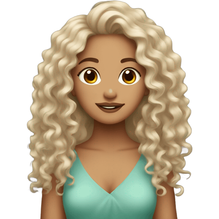 Beautiful Filipino girl with curly hair  emoji