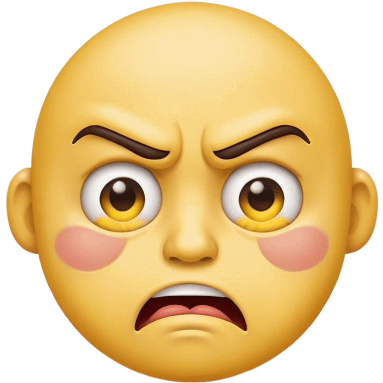 emoji yellow face that's disgusted with also a angry expression  emoji