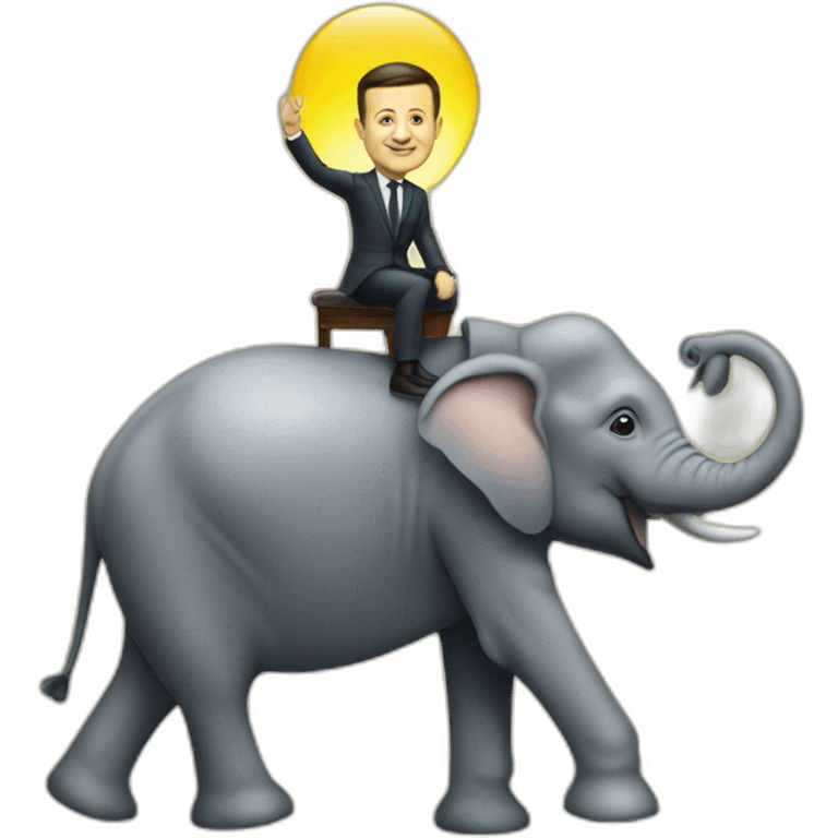 Volodymyr Zelensky on an elephant emoji