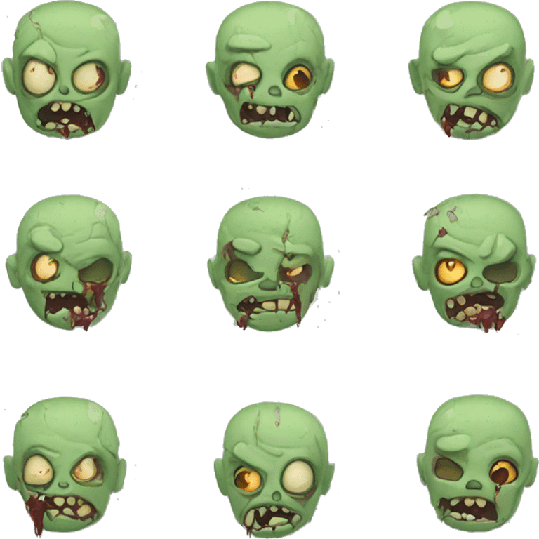 Cute zombie emote emoji