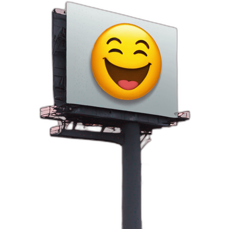 Billboard that's said "NICE" emoji