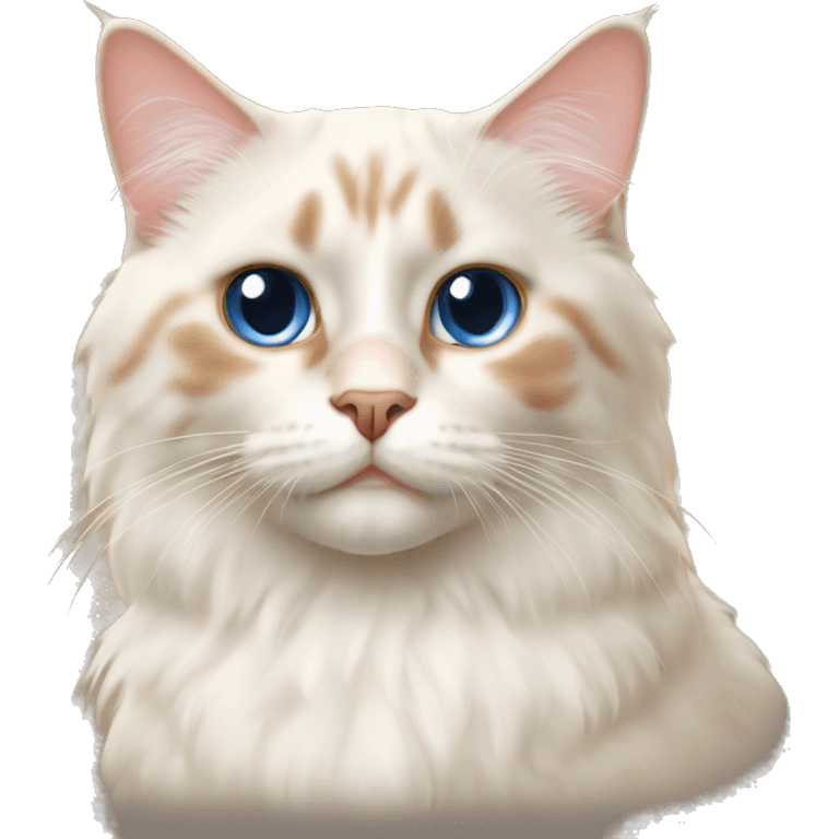 Flame point ragdoll cat emoji