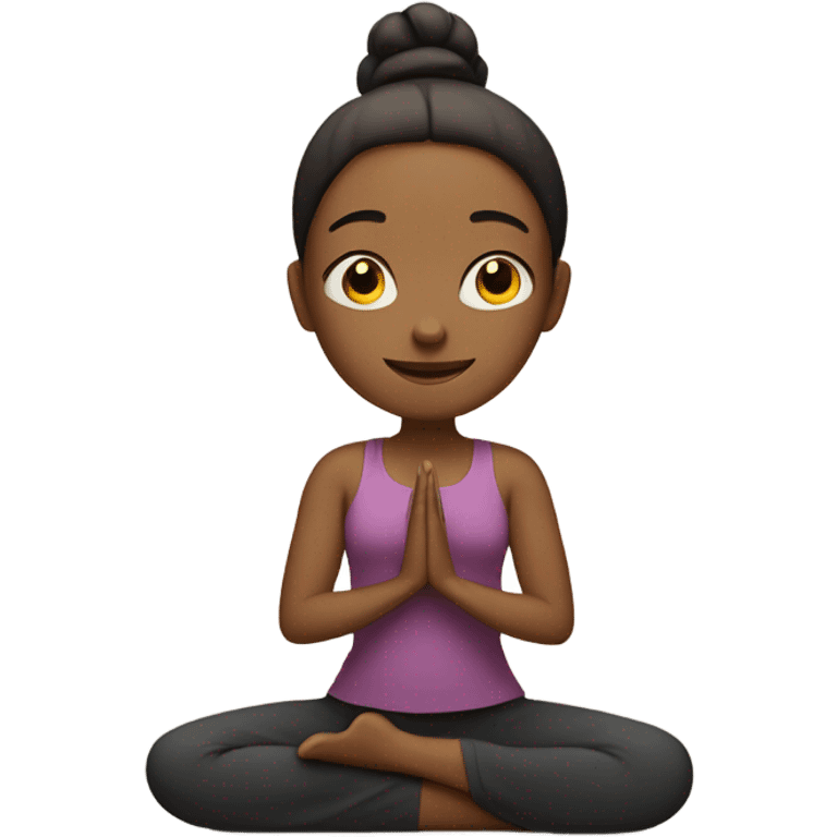 A girl doing yoga emoji