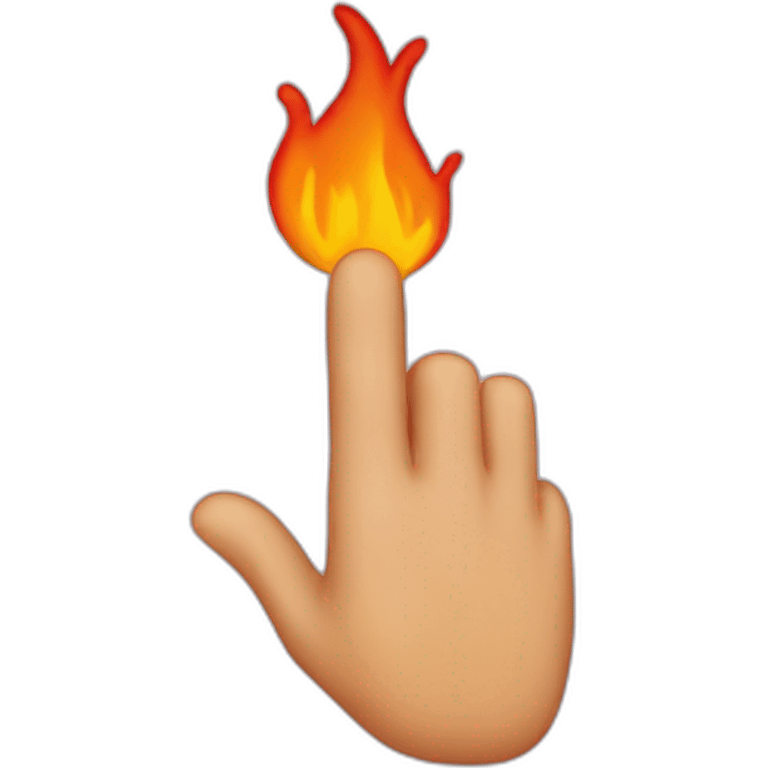 flamed finger emoji