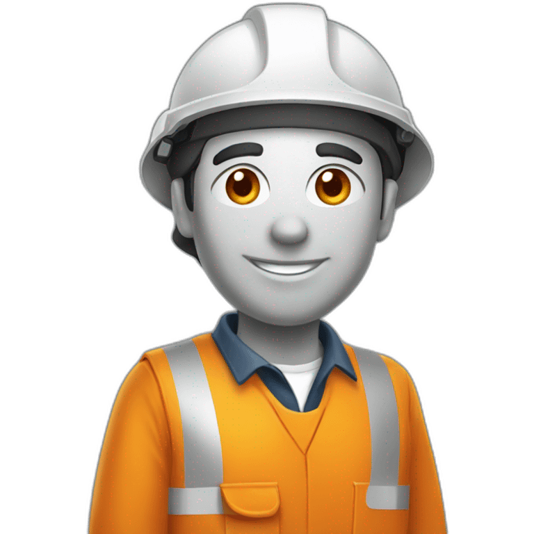 orange telecom technician emoji