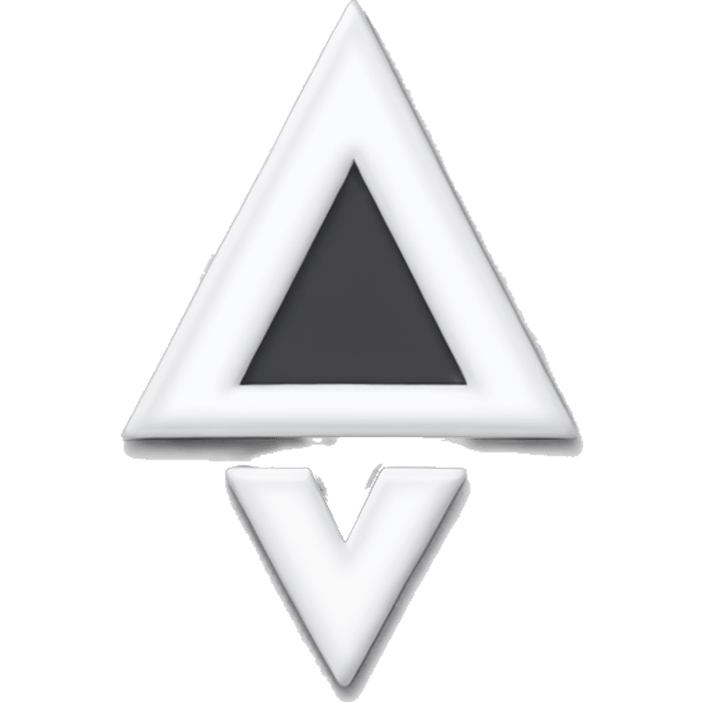 a white V letter , and within the V letterm the play video symbol ( the triangle like youtube but in white) emoji