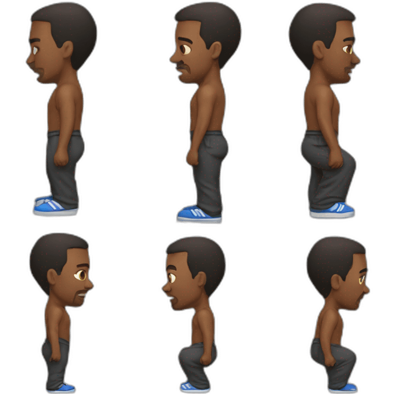 Men make squat emoji