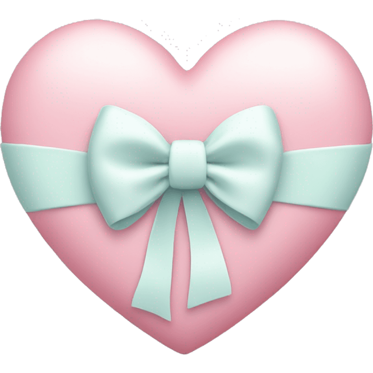 Pastel heart with white bow  emoji