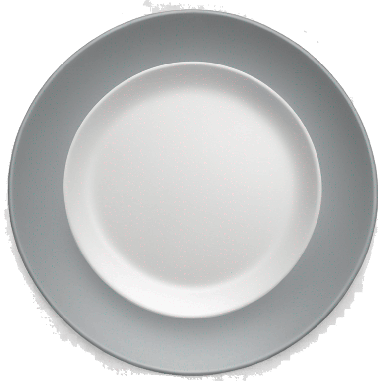 grey empty plate emoji