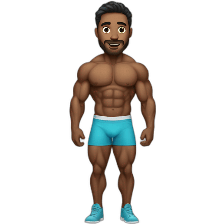 bodybuilder with clothes emoji