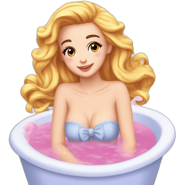 Belle Delphine in a bath emoji