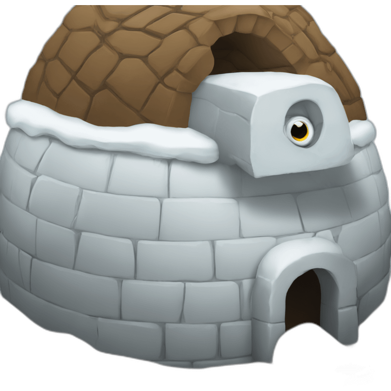 igloo watching with two eyes emoji