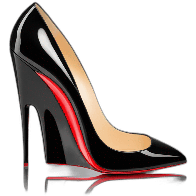 One WEDGE heel LOUBOUTIN black PATENT emoji