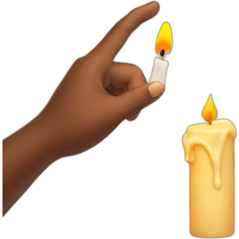 finger over candle emoji