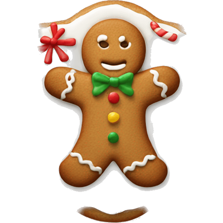 Gingerbread present cookie emoji