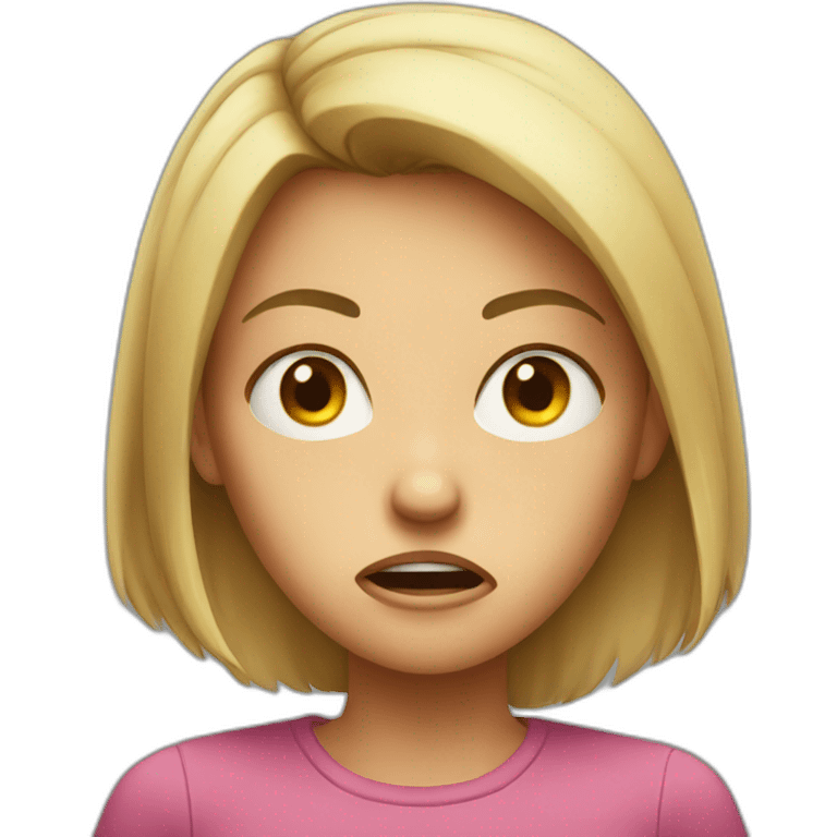 Angry girl emoji