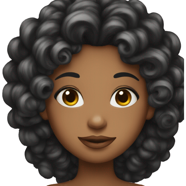 Princess with black curls emoji