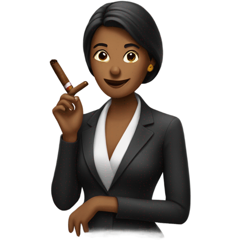 Woman with cigar  emoji