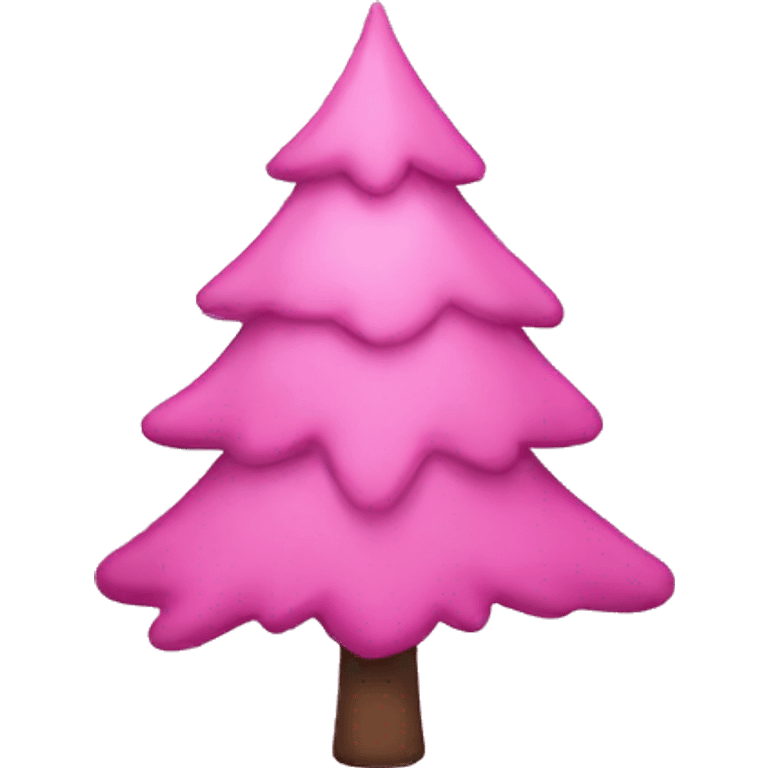 Christmas tree pink emoji