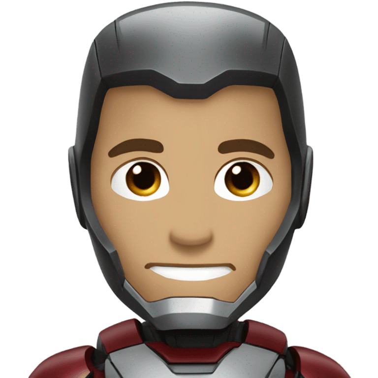 Ironman with a black and gray ironman suit emoji