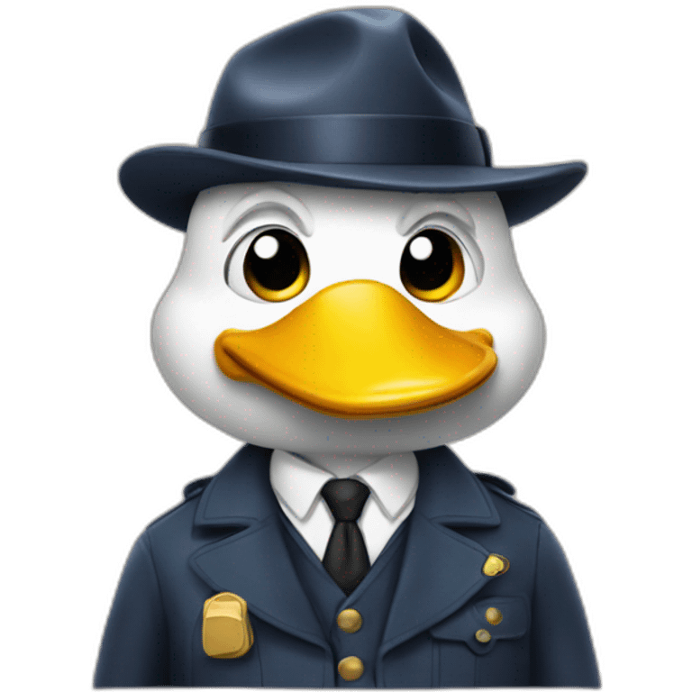 mignon canard detective emoji