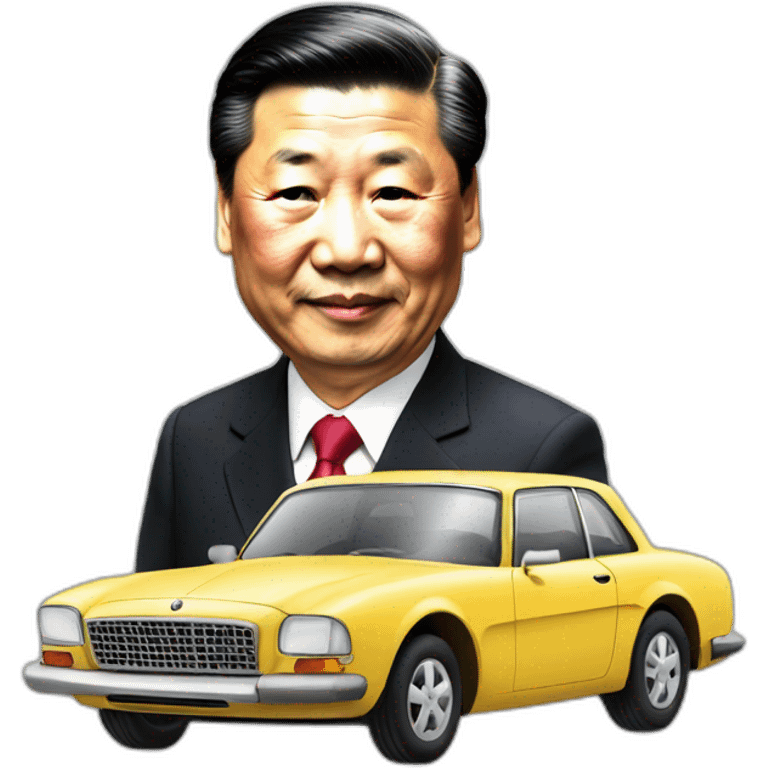 Xi Jinping with car emoji