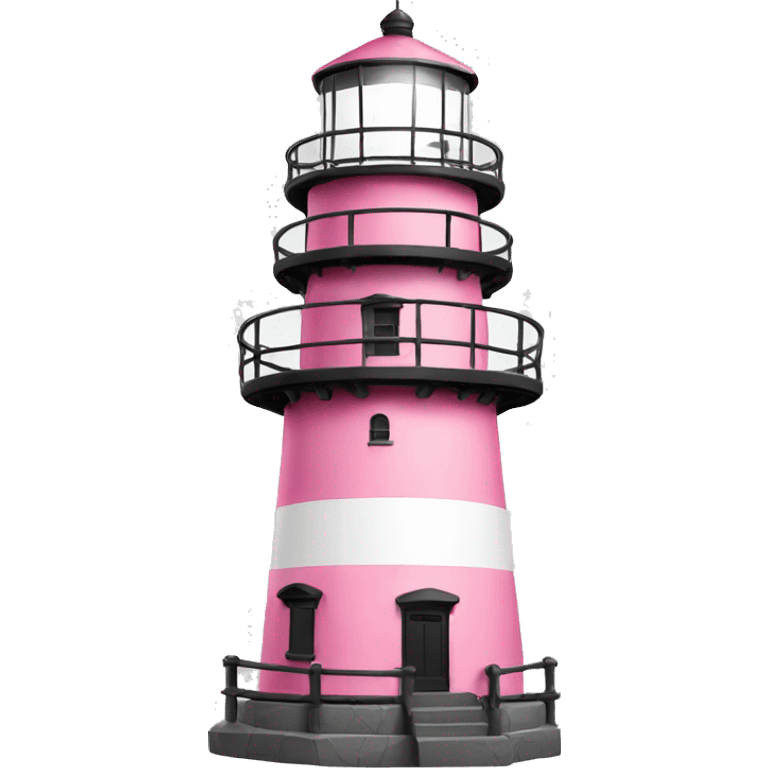 Pink lighthouse emoji