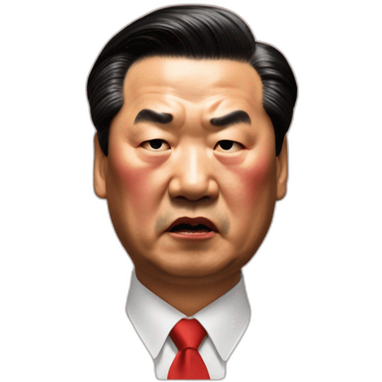 Xi Jinping angry red face emoji