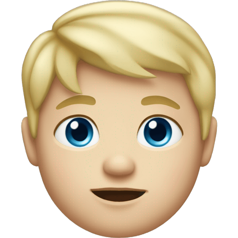 9-year old chubby boy with blond hair and broad blue eyes emoji