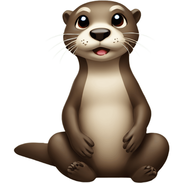 Confused sitting otter  emoji