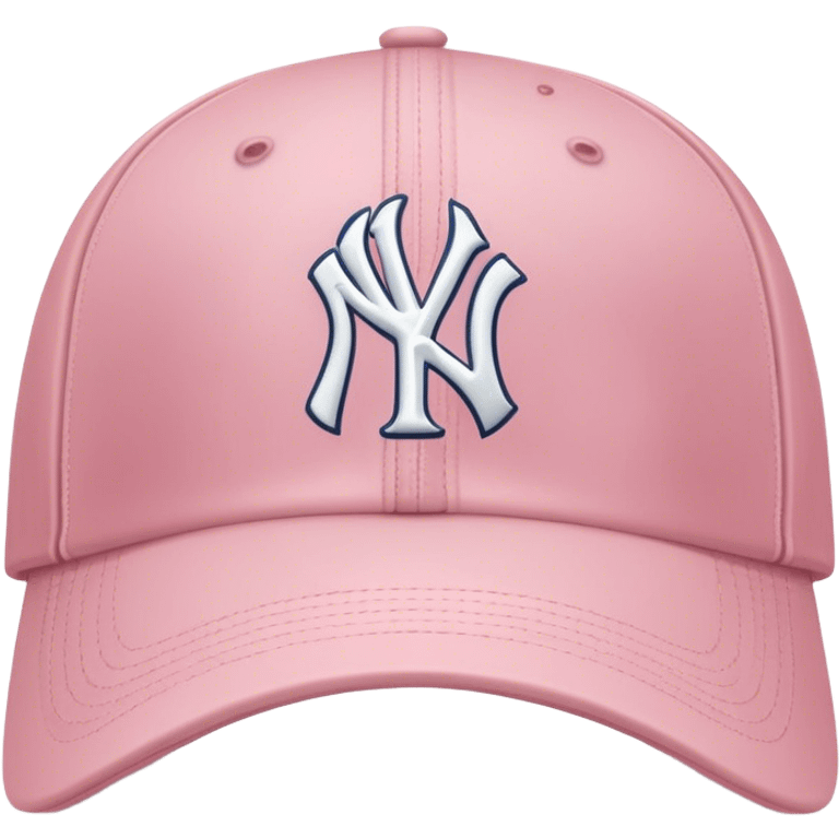 Light pink Yankees baseball cap emoji