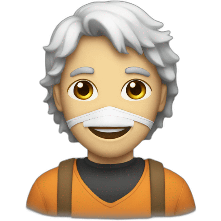 Boy , whit mask falastain  emoji