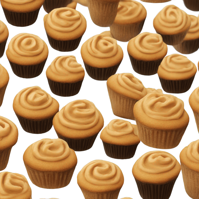 Peanut butter cookie cupcake emoji