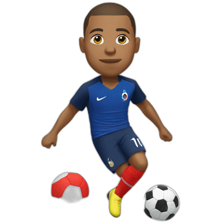 Mbappe marque un but avec France emoji