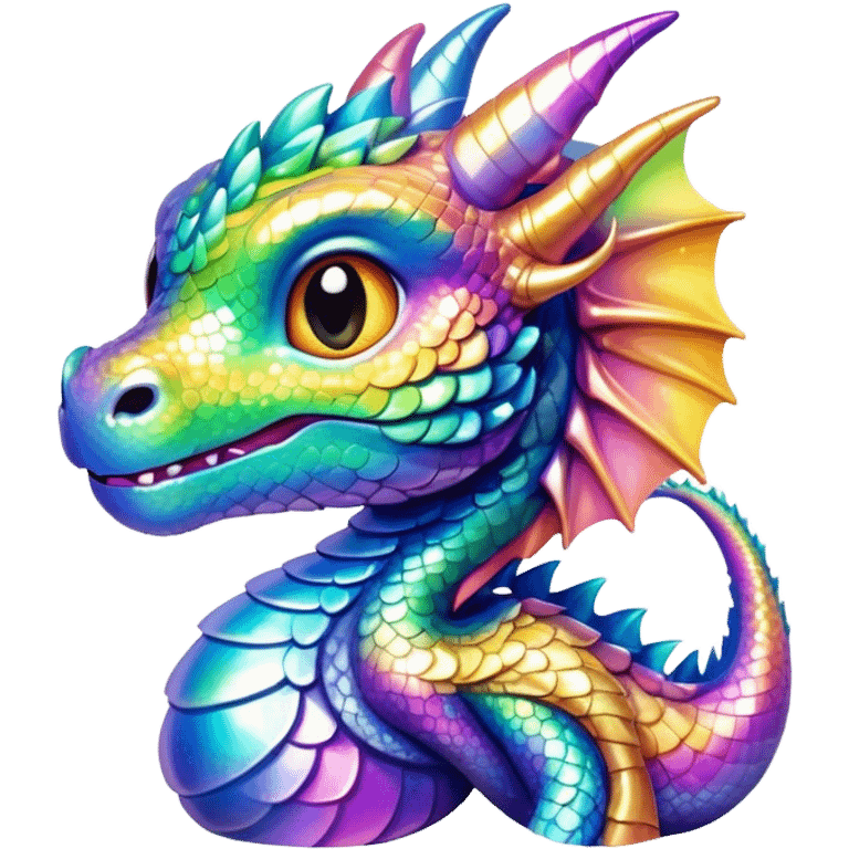 baby iridescent dragon emoji