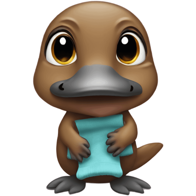 Platypus wearing socks emoji