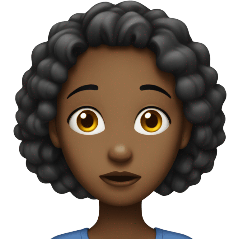 extremely confused black girl emoji