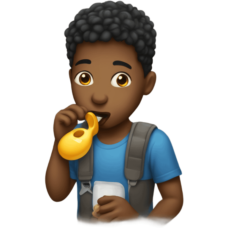 young man sucking a pacifier emoji