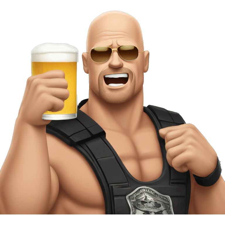 stone cold steve austin drinking beer emoji