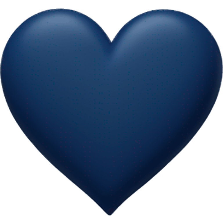 Navy blue matte heart emoji