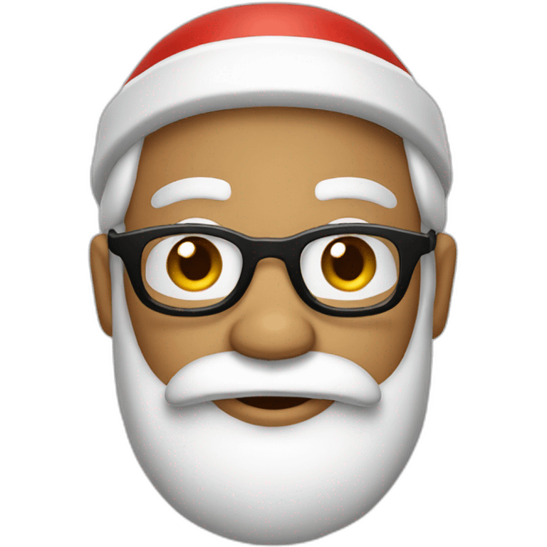 Santa Claus wearing black shirt emoji