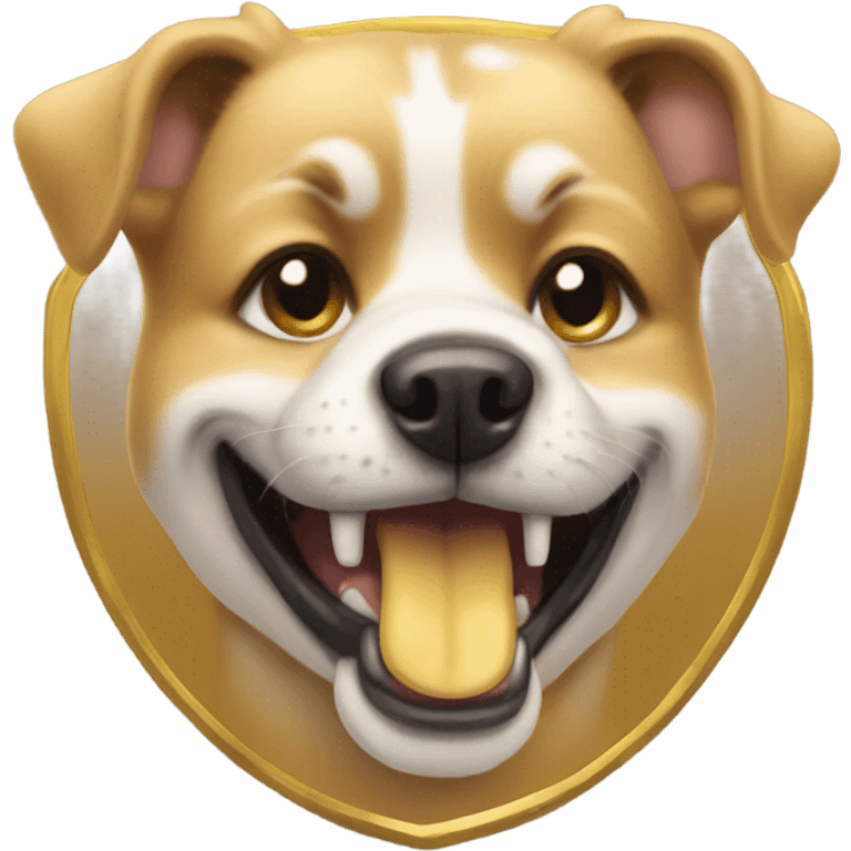 Dog with gold teeth emoji