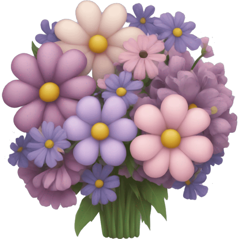 dark pastel flower bouquet emoji