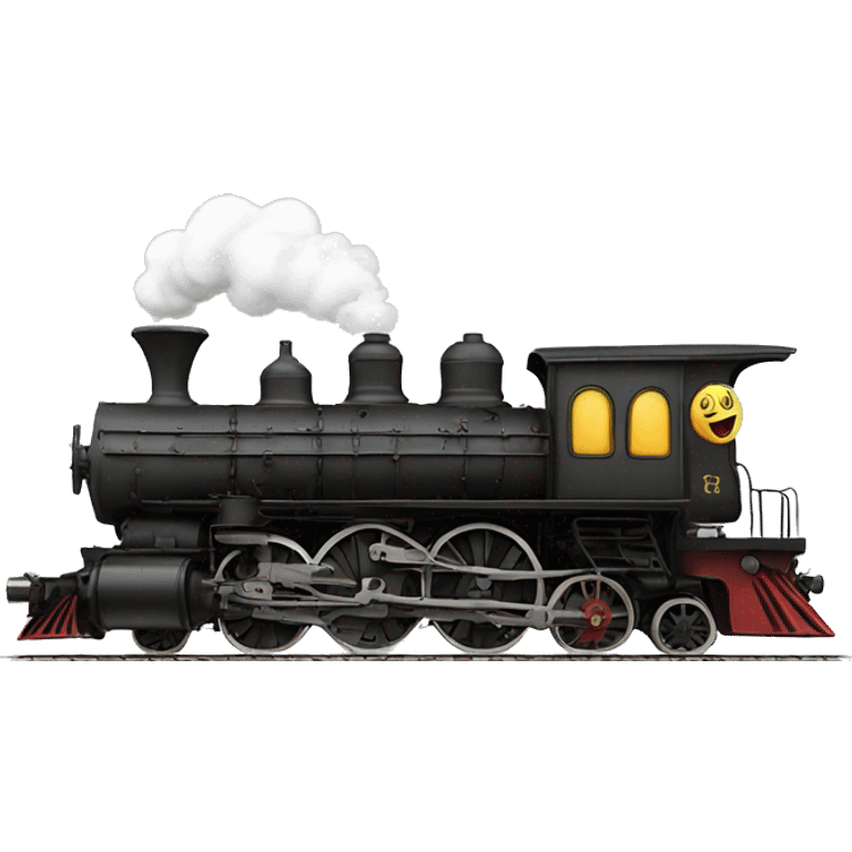 Steam Train With A Smiley Face emoji