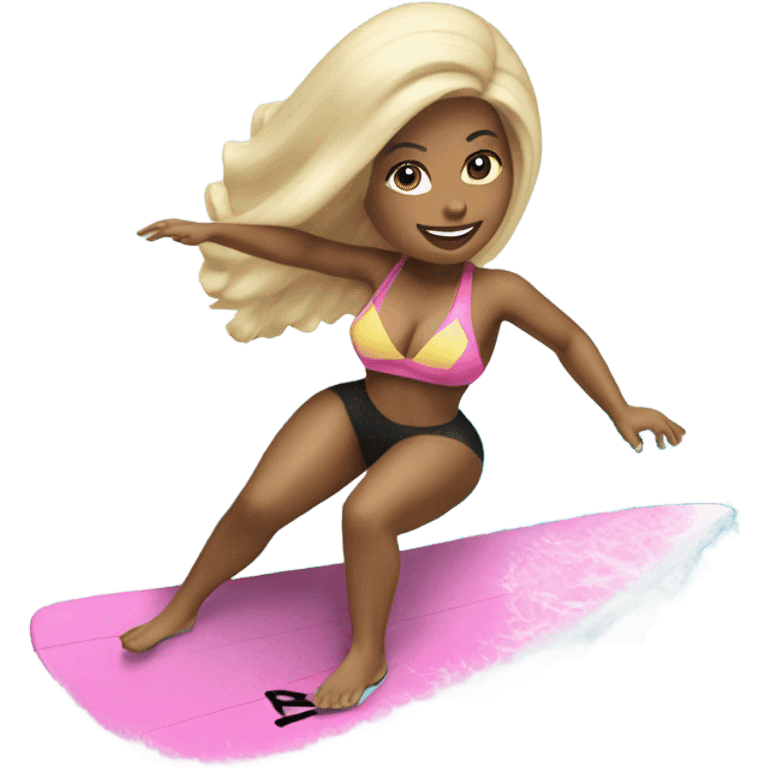 Nicki Minaj surfing emoji